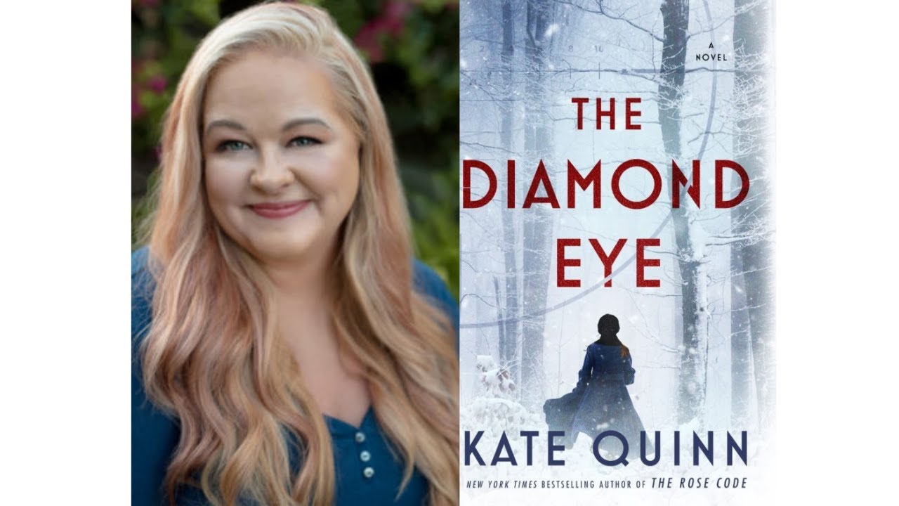 Author Kate Quinn and her book The Diamond Eye 