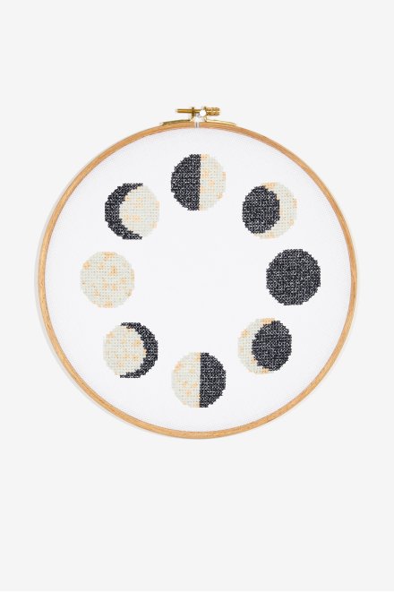 Phases of the Moon Cross Stitch 
