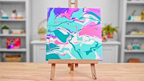 Acrylic Pour Painting on Canvas