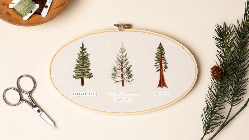 Embroidered Trees 