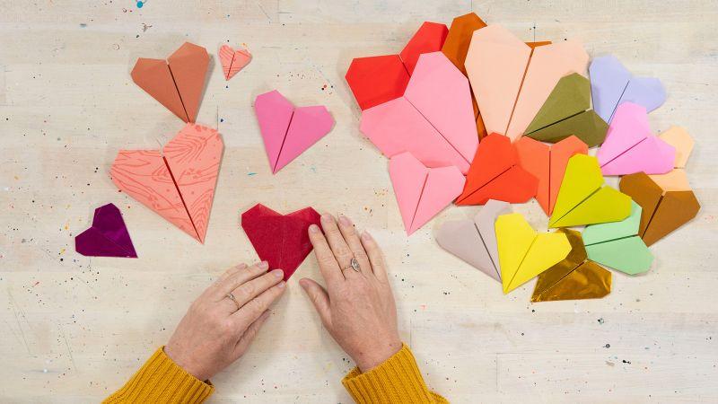 Origami Hearts 