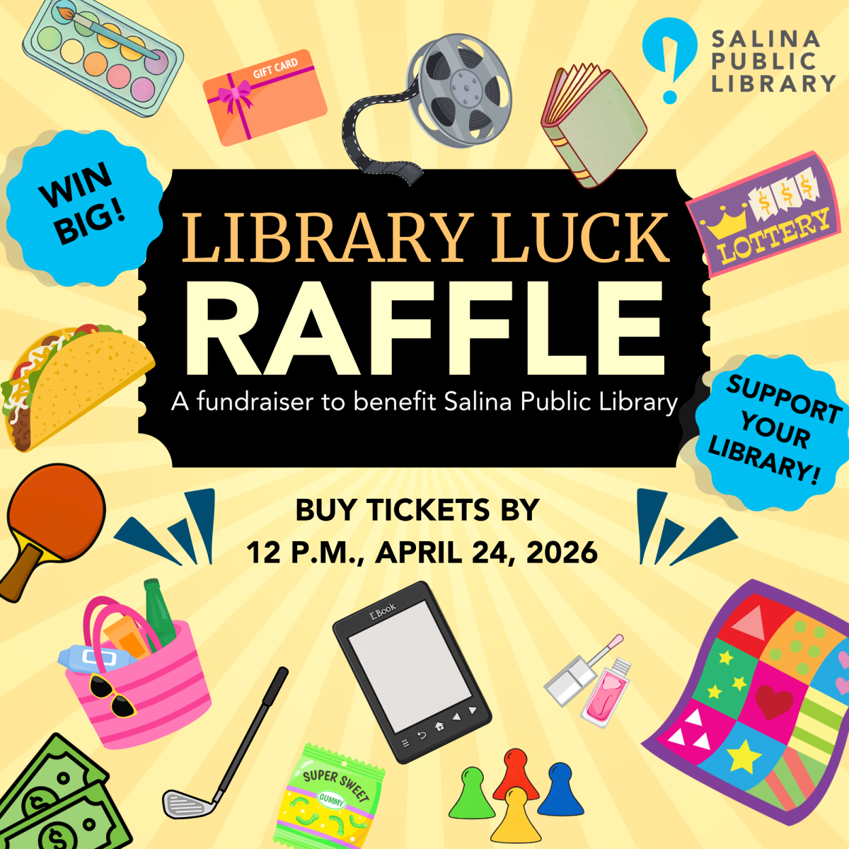 Library Luck Raffle Banner